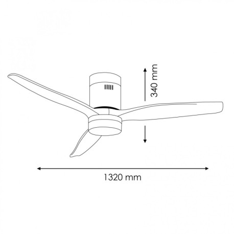 Ventilador de techo Energy MDF blanco/ madera Mimotec
