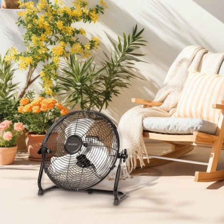 Ventilador portátil metálico suelo Nuoro 15W Negro GSC