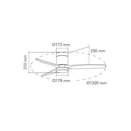 Ventilador de techo Yen 15w CCT CristalRecord