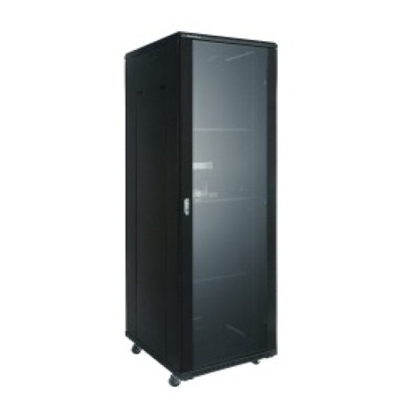 Rack 19" 42U 600x1200mm. delantera cristal trasera perforada Sunpro