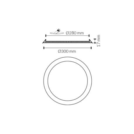 Downlight empotrable redondo 24w 1992lm LDVlighting
