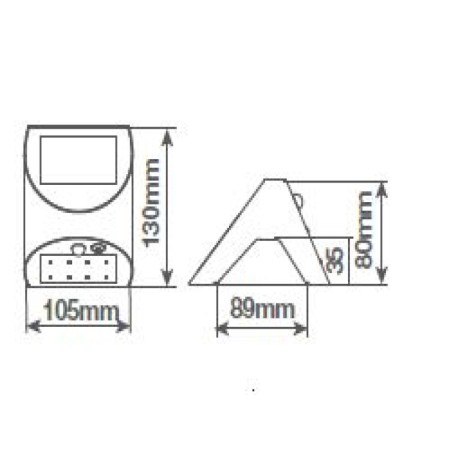 Aplique solar LED Kolam c/ sensor de movimiento y crepuscular 3W GSC