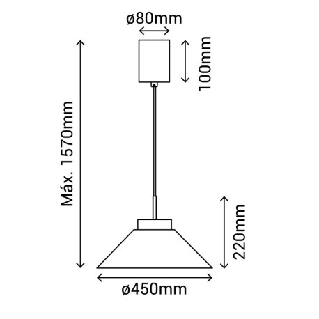 Lámpara colgante Carmen Ø450 mm Sulion