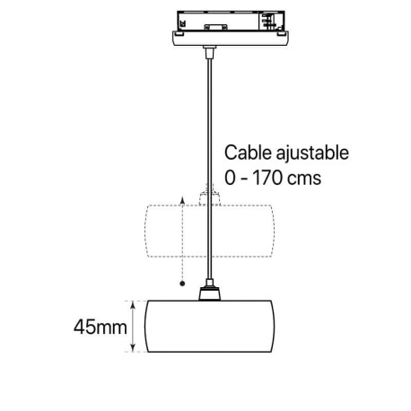 Luminaria Utopía carril trifásico 10w CCT I-TEC