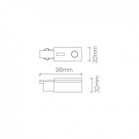 Conector alimentación carril trifásico Beneito Faure