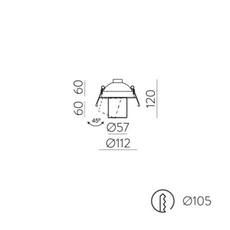 Foco empotrable Gina LED  GU10 de ACB Iluminación