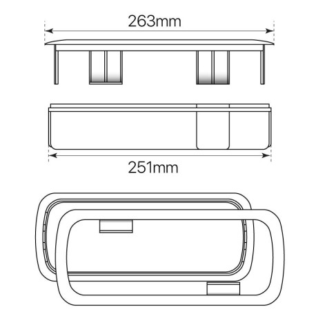 Accesorio emergencia IGNI empotrar en pared I-TEC
