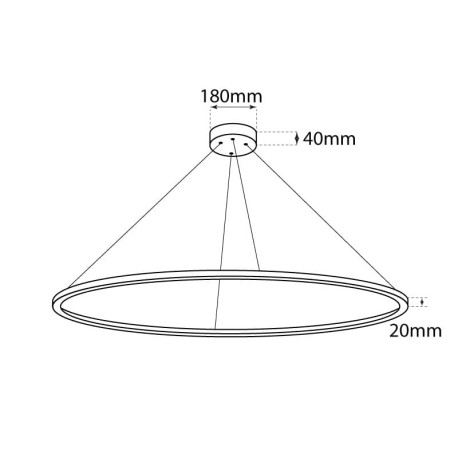 Lámpara de techo Ring 85w I-TEC