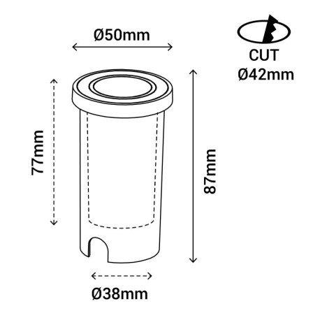 Empotrable de pared Aris 2w 3000k Sulion