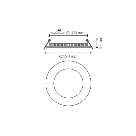 Downlight empotrable redondo 6w 450lm LDVlighting