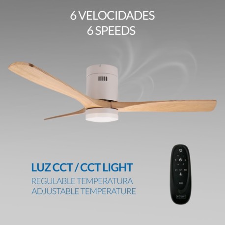 Ventilador de techo Energy blanco/ madera Mimotec