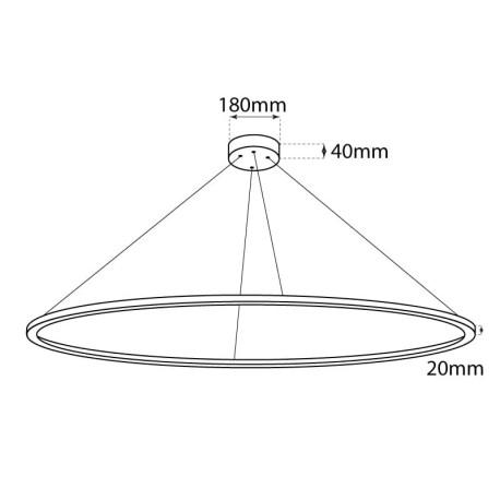 Lámpara de techo Ring 100w I-TEC