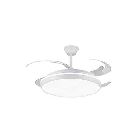 Ventilador de techo Charly L 80w CCT blanco CristalRecord