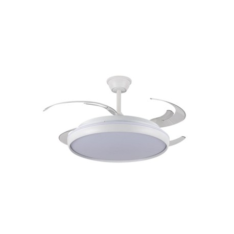 Ventilador de techo Charly L 80w CCT blanco CristalRecord