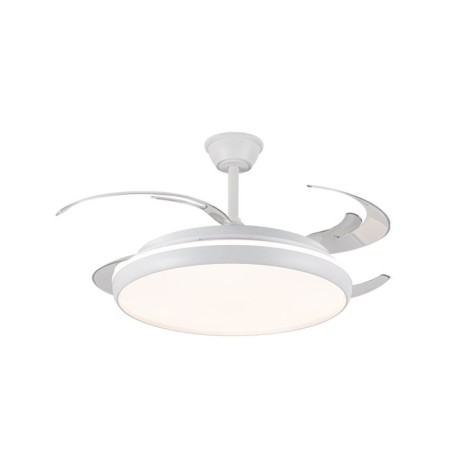 Ventilador de techo Charly L 80w CCT blanco CristalRecord