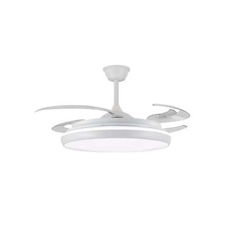 Ventilador de techo Charly L 80w CCT blanco CristalRecord