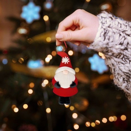 Pack-12 Papá Noel decorativo árbol de navidad GSC