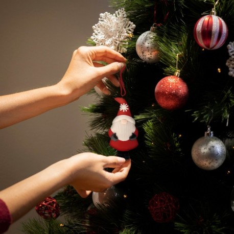 Pack-12 Papá Noel decorativo árbol de navidad GSC