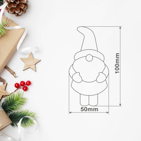 Pack-12 Papá Noel decorativo árbol de navidad GSC