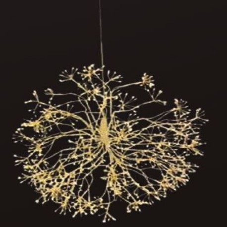 Flor estelar led cálido cable blanco Vaelza