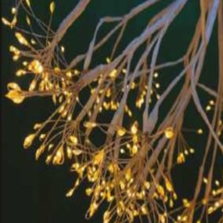 Flor estelar led cálido cable blanco Vaelza