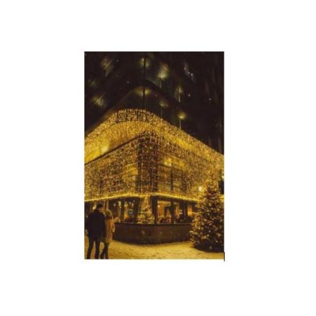 Cortina de luces LED blanco 0.70x1m cable negro Vaelza