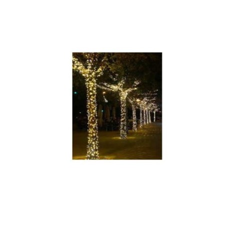 Guirnalda luces 180 LED naranja+flash c/ naranja 12m 3 tramos Vaelza