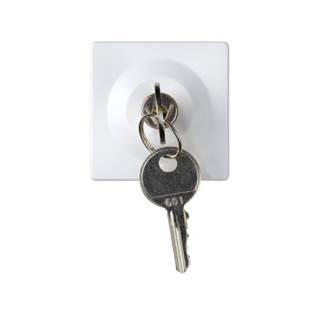 Conmutador con llave 3 posiciones blanco Simon 27 Play