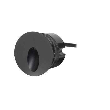 Empotrable de pared Icon Round 3.3w 3000k IP65 negro Forlight