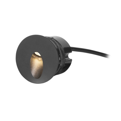 Empotrable de pared Icon Round 3.3w 3000k IP65 negro Forlight