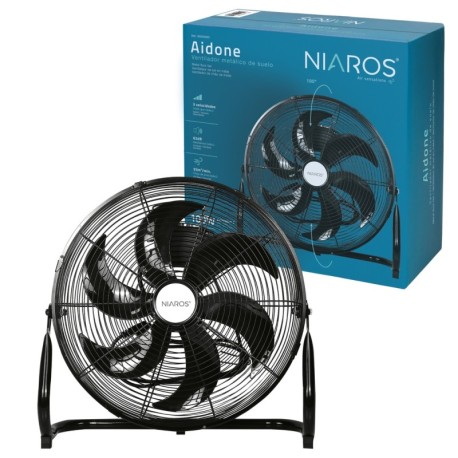 Ventilador metálico de suelo Aidone Ø51cm 90W Negro GSC