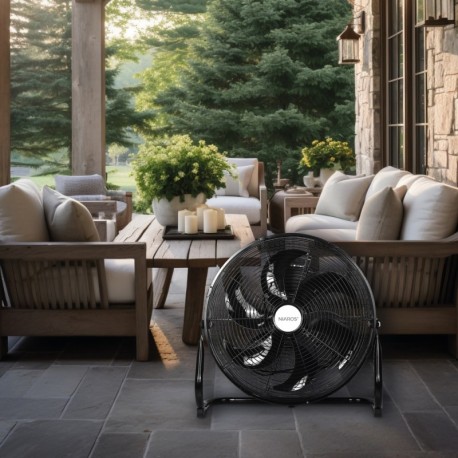 Ventilador metálico de suelo Aidone Ø51cm 90W Negro GSC