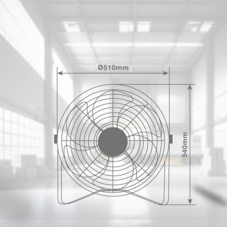 Ventilador metálico de suelo Aidone Ø51cm 90W Negro GSC