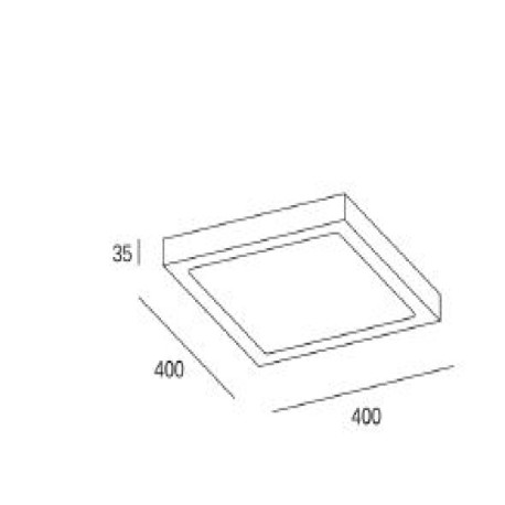 Downlight de superficie Easy Square Surface blanco Forlight