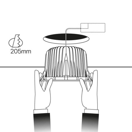 Downlight empotrable Ratio 50w I-TEC