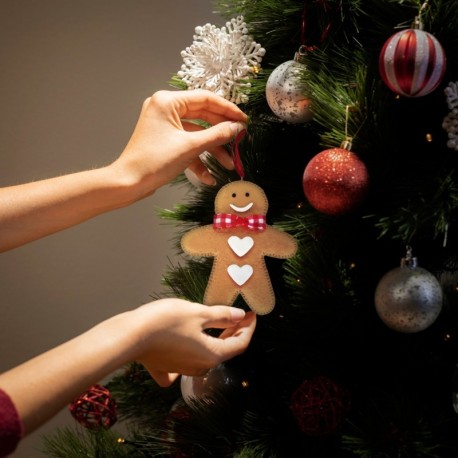 Pack-12 Galleta hombre decorativa árbol de navidad GSC