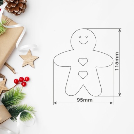 Pack-12 Galleta hombre decorativa árbol de navidad GSC