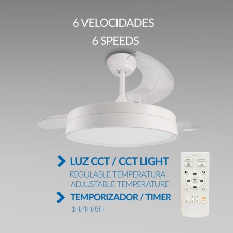 Ventilador de techo Loki blanco Mimotec
