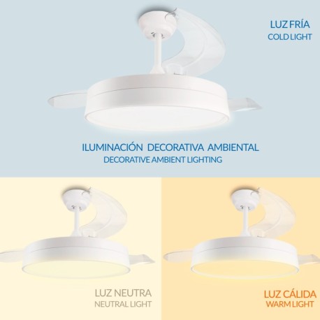 Ventilador de techo Loki blanco Mimotec