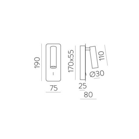 Aplique Aron LED orientable de ACB Iluminación