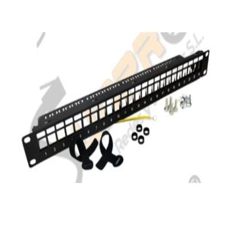 Panel modular vacio 19" 1U 24 huecos UTP/FTP IDEAL Sunpro