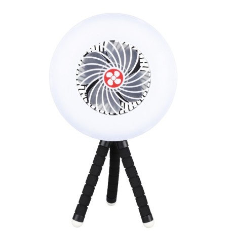 Mini ventilador solar Tanami con luz y trípode flexible GSC