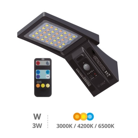 Aplique solar LED Ganda sensor movimiento/crepuscular  GSC