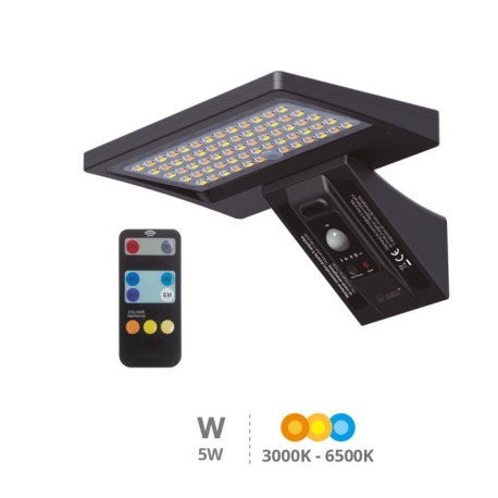 Aplique solar LED Ganda sensor movimiento/crepuscular  GSC