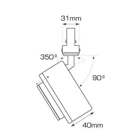 Proyector LED Track.30 carril trifásico 15w I-TEC