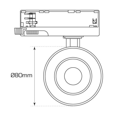 Proyector LED Track.30 carril trifásico 15w I-TEC