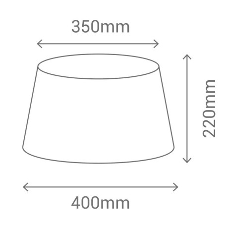 Pantalla lámpara Basic 40x35x22 cm Sulion