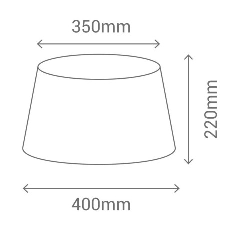 Pantalla lámpara Basic 40x35x22 cm Sulion