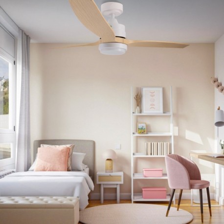 Ventilador de techo Sara blanco/madera Mimotec