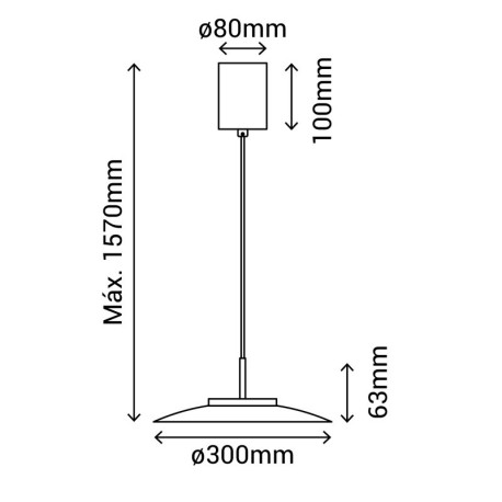 Lámpara colgante Valentina Ø300 mm Sulion